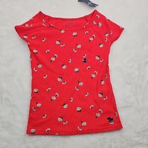 Abercrombie Kids- Red Flower Shirt 9/10